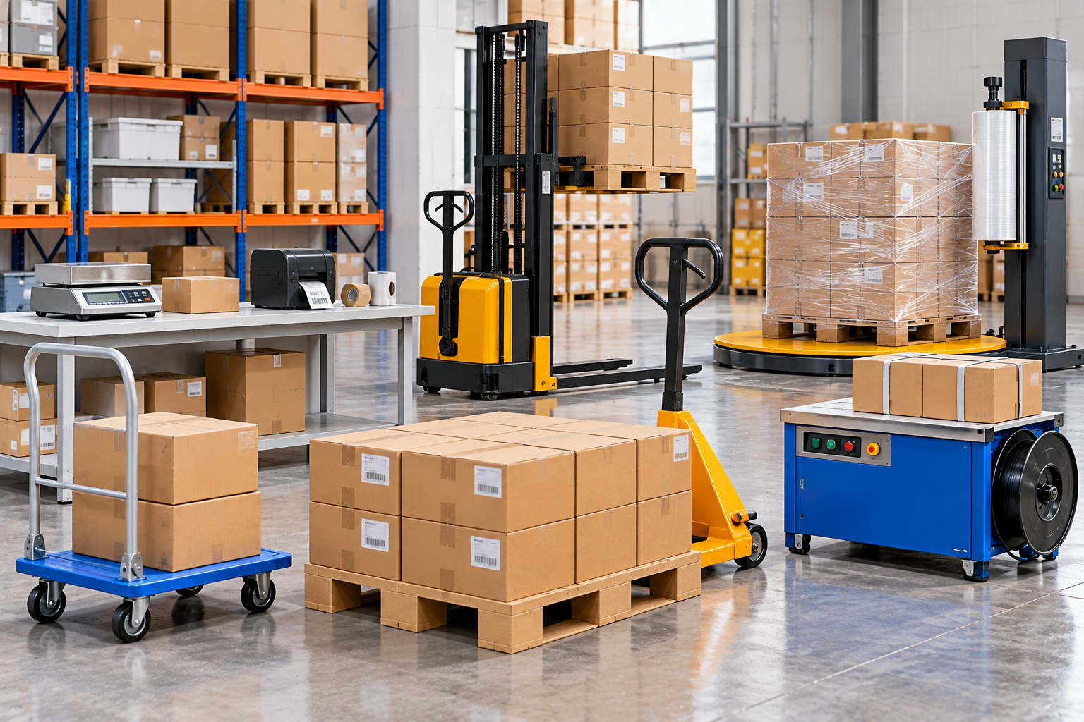 Thiết bị logistics cho kho hàng nhỏ
