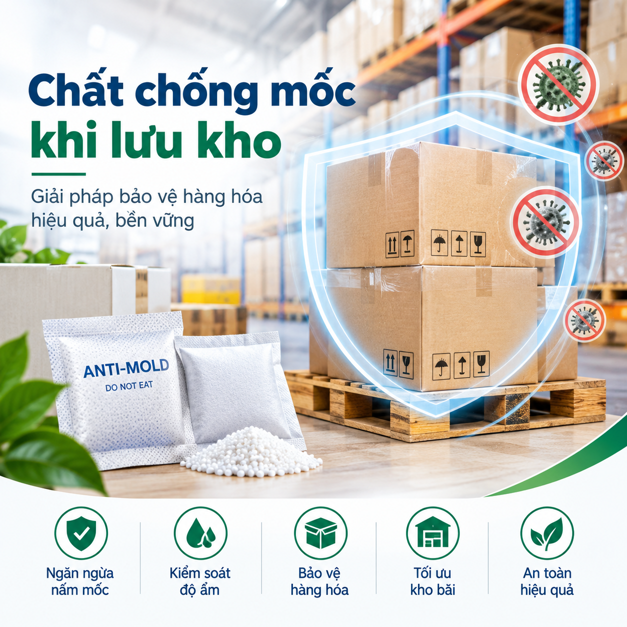 Chất chống mốc khi lưu kho: 7 cách bảo quản hàng hóa